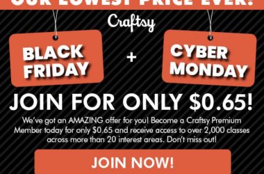 HOT! Get a 1 Year Craftsy Membership for Just $.65 – Lowest Price!!